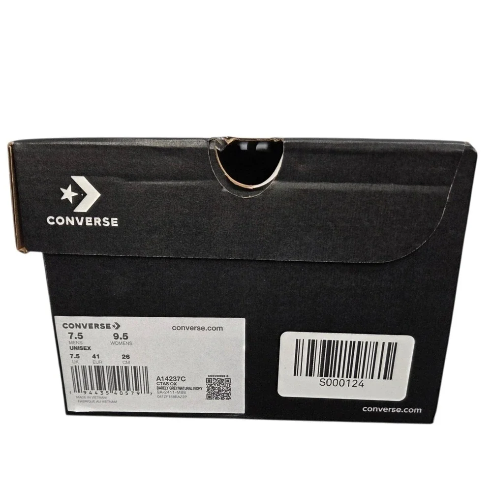 Converse Chuck Taylor All Star Ox Sneakers Mens 7.5 Womens 9.5 Gray Shoes NEW - Picture 10 of 11